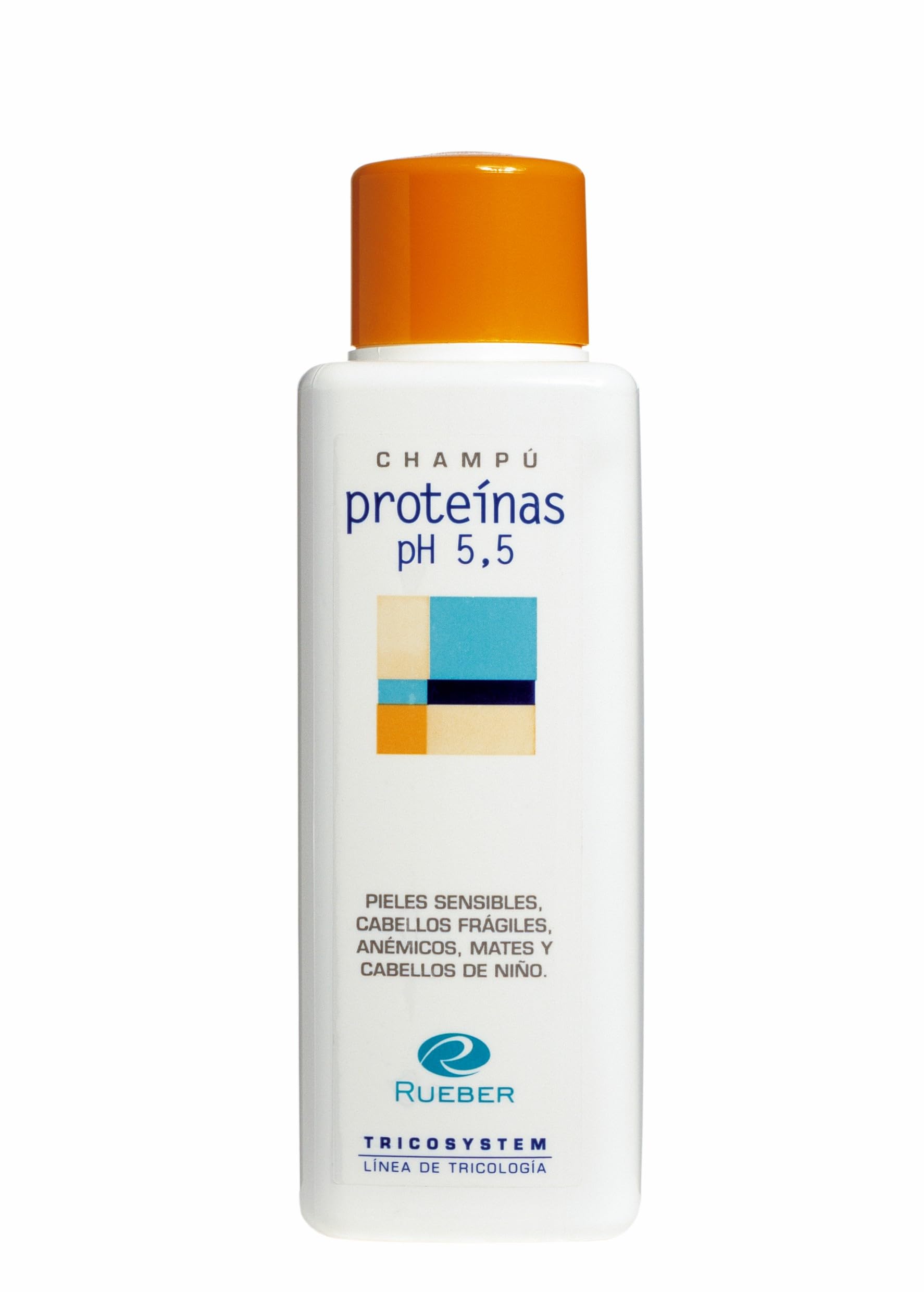 Rueber - Champú Proteínicas PH 5.5 400 ml | Para Cuero Cabelludo Sensible y Frágil | Grande Potencia Proteica | Champú P